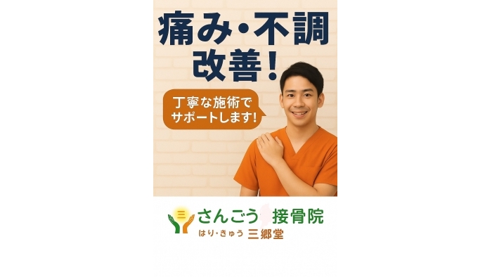 尾張旭市　鍼灸接骨院　肩こり・腰痛・膝の不調でお悩みの方へ