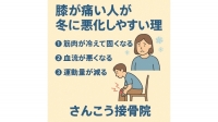 尾張旭市　鍼灸接骨院　【膝の痛みは“冬に悪化しやすい”って知っていますか？】