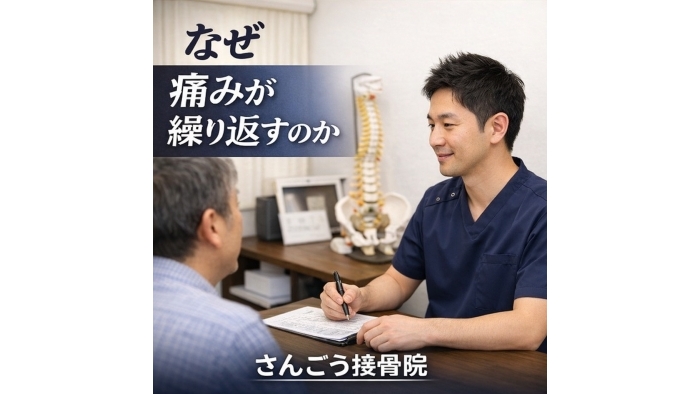 尾張旭市　鍼灸接骨院　「その場では楽になるけど、また痛くなる」 そんな声をよく聞きます。